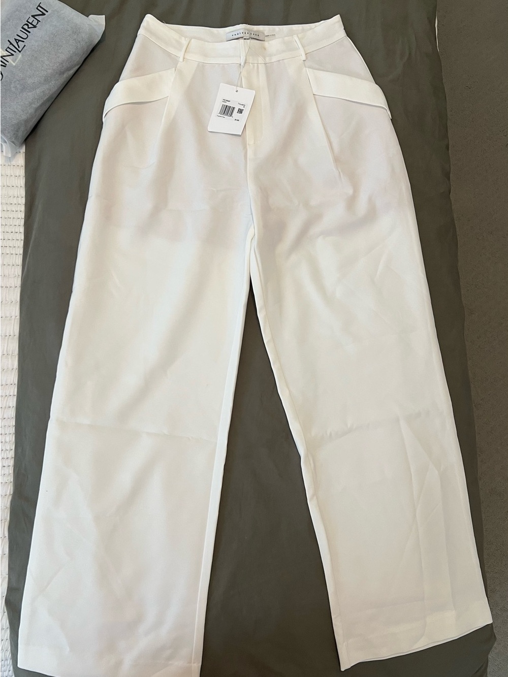 Anthro Endless Rose Ivory Lined Trouser - Classic Tailored Fit